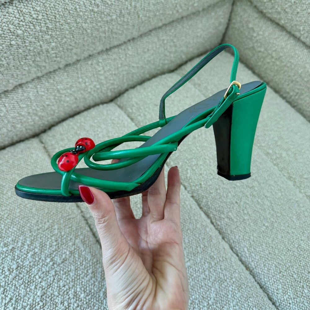 Vintage Christian Dior Ladybug Sandals - Picture 7 of 7